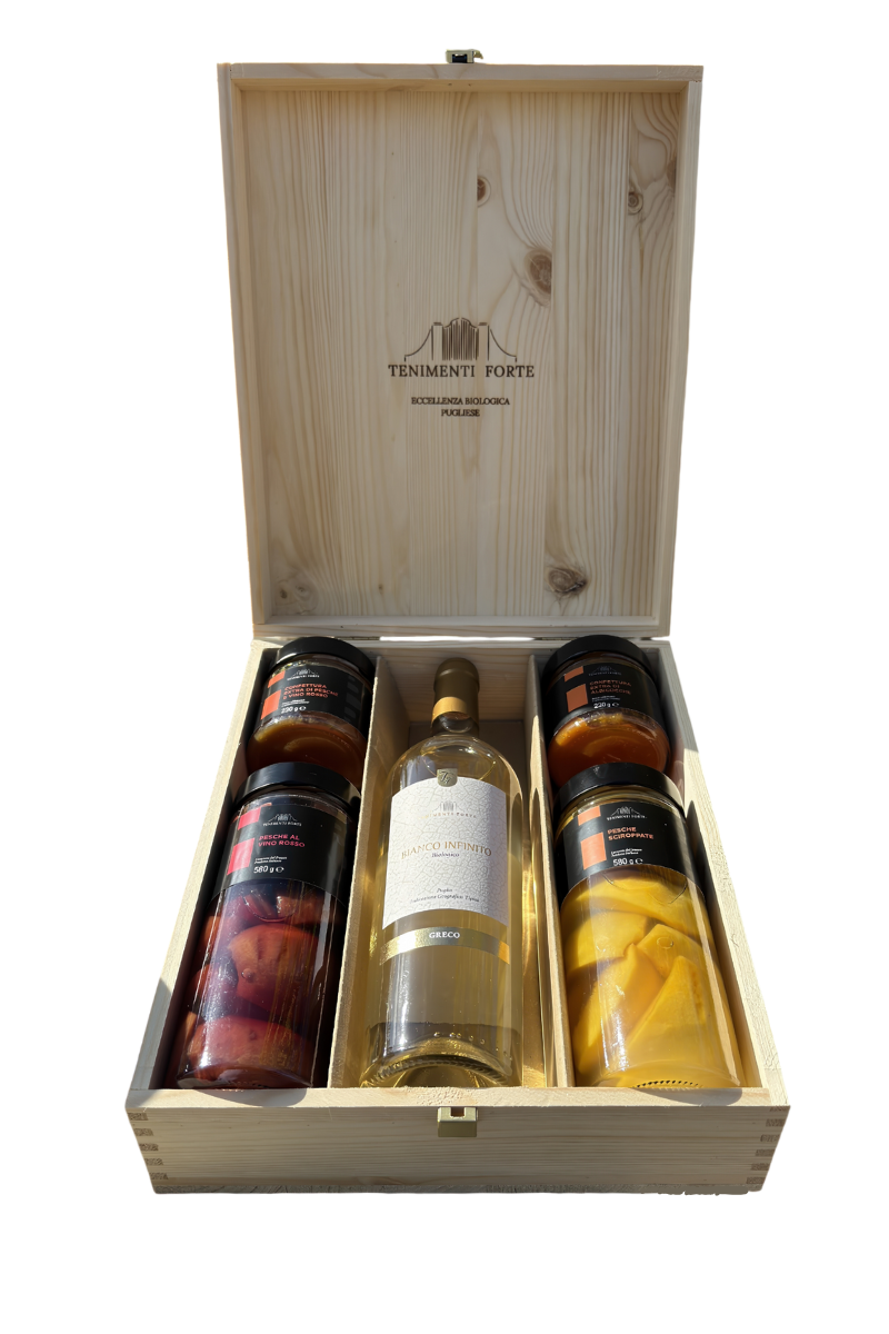 Box Regalo Prodotti Pugliesi Cofanetto in Legno