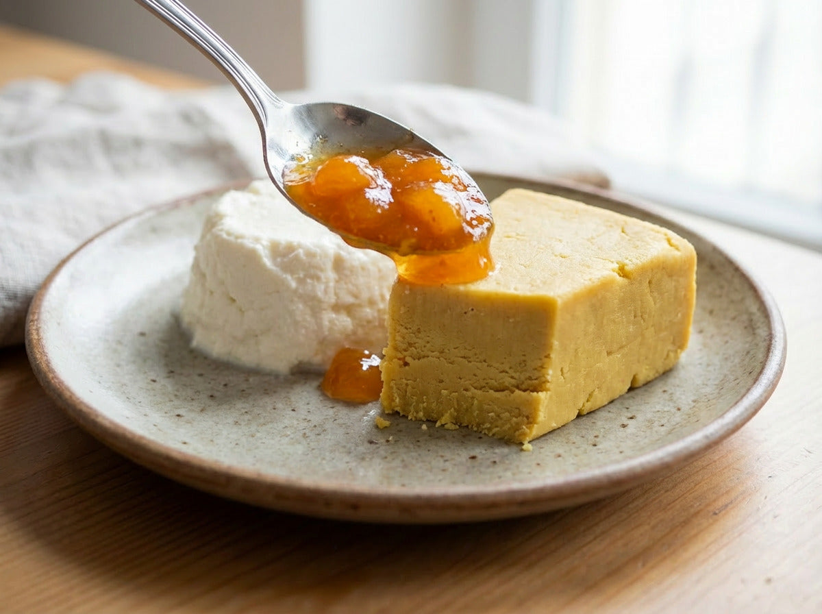 Formaggio con confettura di albicocca